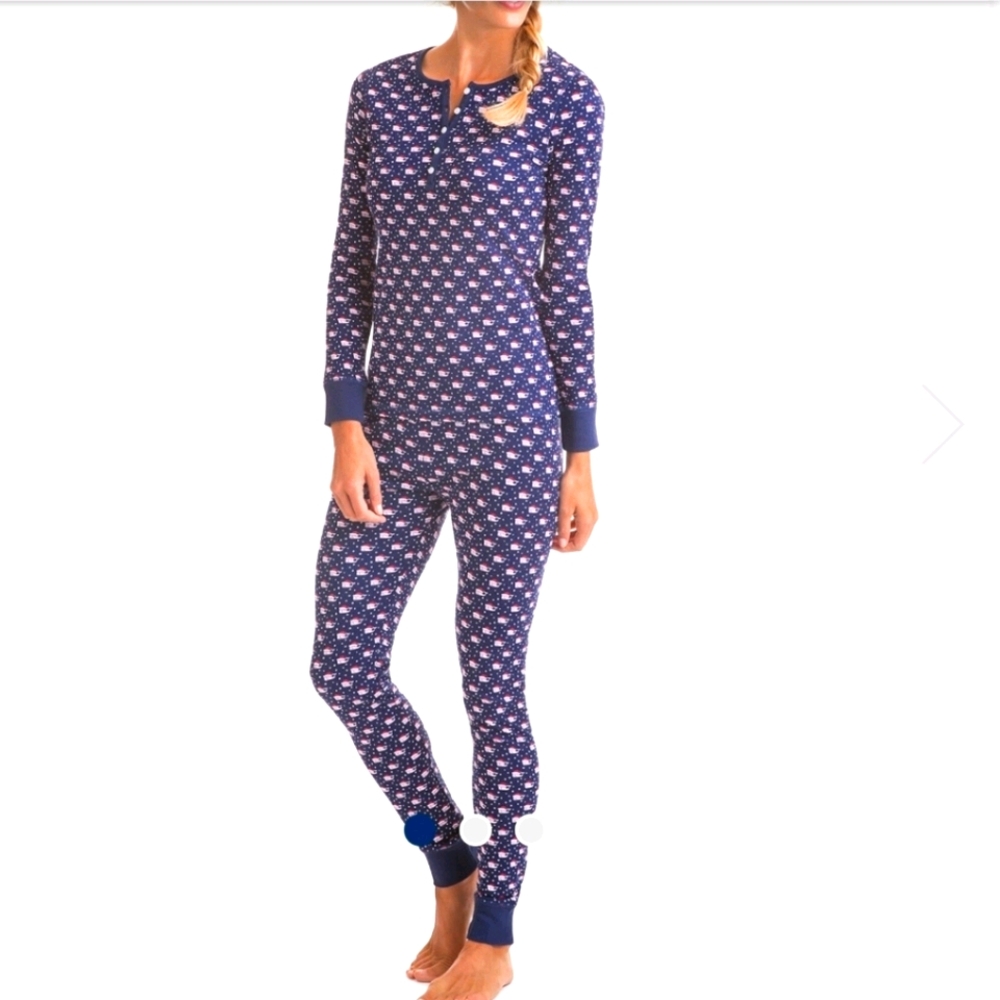 Vineyard Vines Santa Whale Pima Cotton PJ's